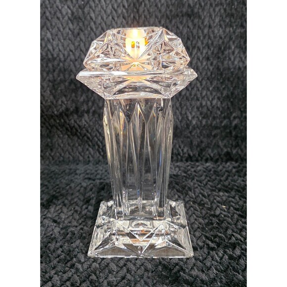 PartyLite Quad Prism Pedestal Candle Holder with Tealight Insert – Early 2000s - Picture 3 of 14
